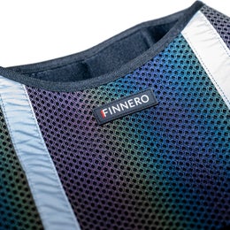 FINNERO GLOW reflective vest for dogs - multicolored.