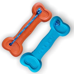 FINNERO WAVE Floating Dog Toy - Orange/Turquoise