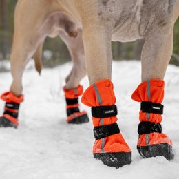FINNERO HALLA Reflective fleece booties for dogs &ndash; orange, size XL