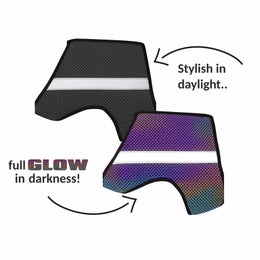FINNERO GLOW Reflective Vest for dogs - multicolored