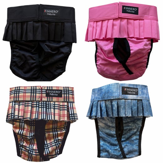 FINNERO BALLERINA Washable Dog Hygiene Pants - 4 colors
